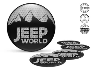 Jeep Adesivo Silicone Logo Decalcomania Ruota Lusso